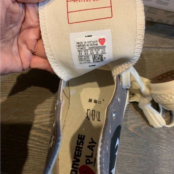 Comme de Garçon high tops, gray, size 6 women’s - Picture 2 of 5